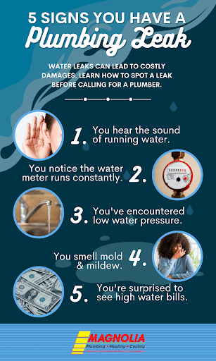 5 signs you have a plumbing leak.