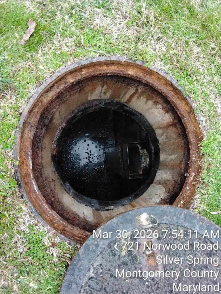 the after of a grease trap pumping job by Magnolia